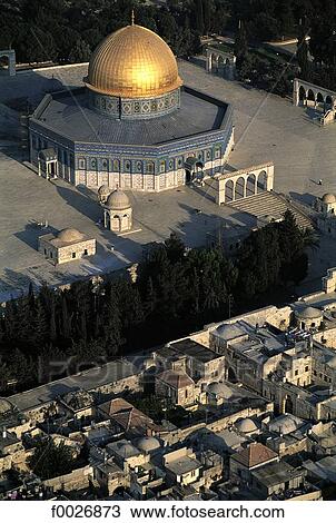 Israel, Jerusalem, aerial view of the Dome of the Rock View Large Photo Image Stock Image - Israel, Jerusalem, aerial view of the Dome of the Rock. Fotosearch