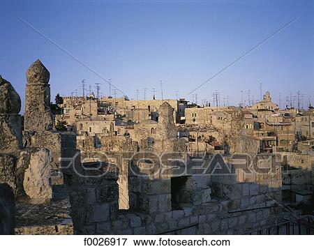 Stock Photo - Israel, Jerusalem, Arab quarter from the Damascus Gate. Fotosearch