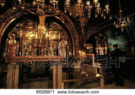 Stock Image - Israel, Jerusalem, church of the Holy Sepulchre. Fotosearch