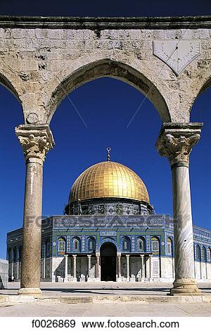 Israel, Jerusalem, Dome of the Rock View Large Photo Image Stock Photo - Israel, Jerusalem, Dome of the Rock. Fotosearch