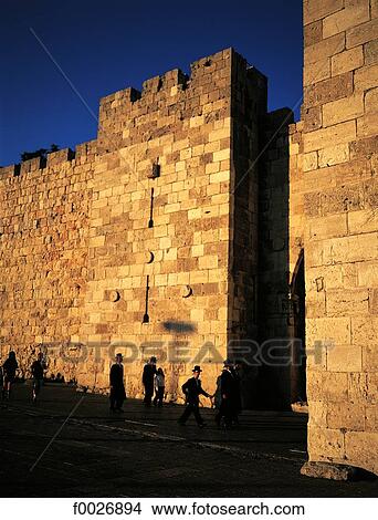 Israel, Jerusalem, old city walls View Large Photo Image Picture - Israel, Jerusalem, old city walls. Fotosearch