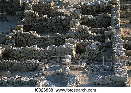 Stock Photo - Israel, near the Dead Sea, ruins of the Masada fortress. Fotosearch