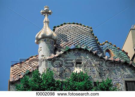 Spain, Barcelona, Casa Batllo View Large Photo Image Stock Photo - Spain, Barcelona, Casa Batllo. Fotosearch