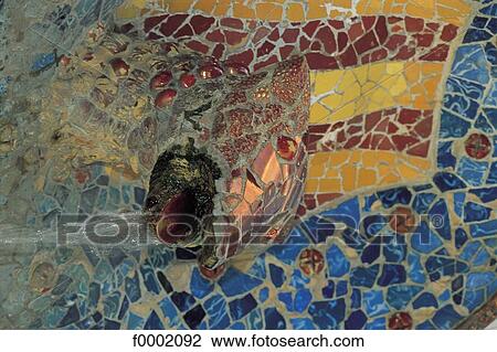 Spain, Barcelona, mosaic fountain View Large Photo Image Stock Image - Spain, Barcelona, mosaic fountain. Fotosearch