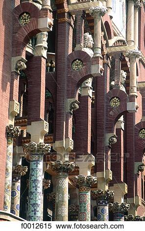 Spain, Barcelona, Music museum, close-up of the facade View Large Photo Image Stock Photography - Spain, Barcelona, Music museum, close-up of the facade. Fotosearch