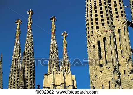 Stock Image - Spain, Barcelona, Sagrada Familia, Gaudi. Fotosearch