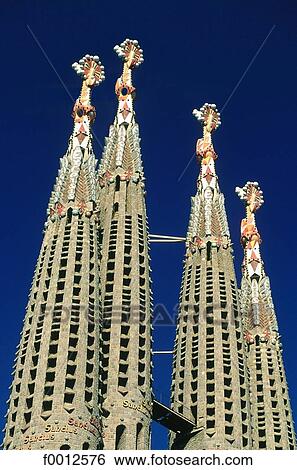 Stock Photograph - Spain, Barcelona, Sagrada Familia in work. Fotosearch