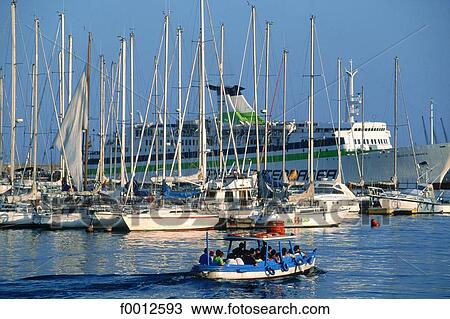 Stock Image - Spain, Barcelona, the port. Fotosearch