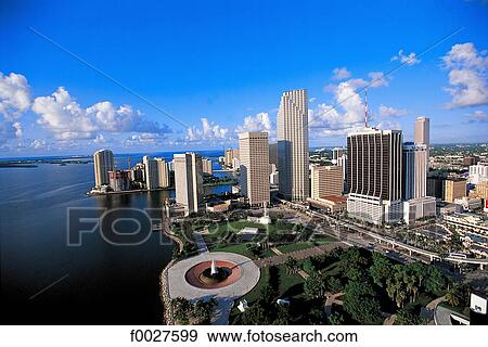 United States, Florida, Miami, aerial view View Large Photo Image Stock Photo - United States, Florida, Miami, aerial view. Fotosearch