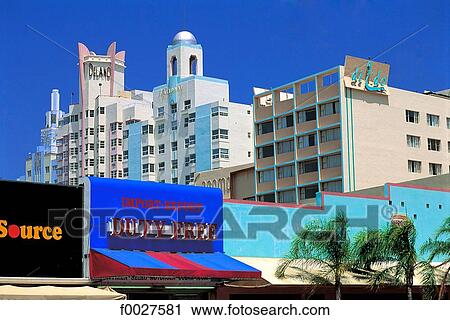 United States, Florida, Miami Beach, hotels and shops View Large Photo Image Stock Image - United States, Florida, Miami Beach, hotels and shops. Fotosearch