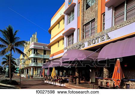 Stock Photo - United States, Florida, Miami Beach, Ocean Drive. Fotosearch