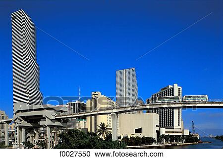 United States, Florida, Miami, First Union Bank Building and "Metrorail" View Large Photo Image Stock Image - United States, Florida, Miami, First Union Bank Building and "Metrorail". Fotosearch