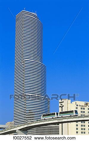 United States, Florida, Miami, First Union Bank Building and "Metrorail" View Large Photo Image Stock Image - United States, Florida, Miami, First Union Bank Building and "Metrorail". Fotosearch