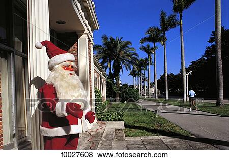 Stock Photo - United States, Florida, Palm beach, Santa Claus. Fotosearch