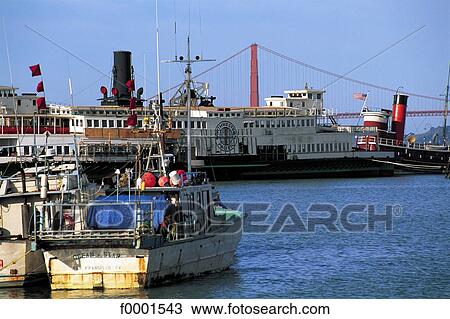 Stock Image - United States, California, San Francisco, Fisherman's Wharf, the port. Fotosearch