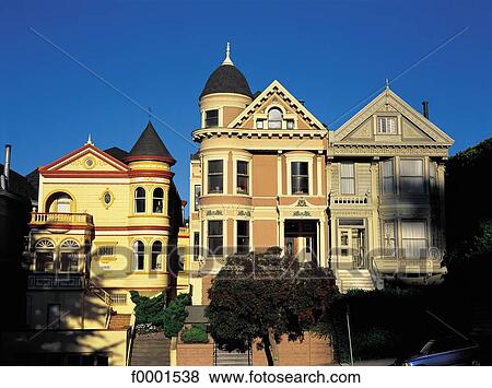 United States, California, San Francisco, victorian style houses View Large Photo Image Stock Photo - United States, California, San Francisco, victorian style houses. Fotosearch
