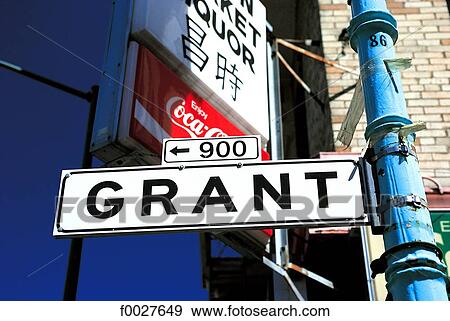Stock Photo - United States, California, San Francisco, street sign. Fotosearch
