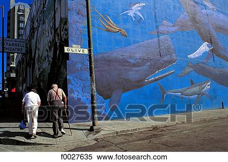 United States, California, San Francisco, Olive street, fresco View Large Photo Image Stock Photography - United States, California, San Francisco, Olive street, fresco. Fotosearch