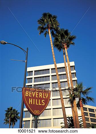 Stock Image - United States, California, Los Angeles, Beverly Hills, surroundings of Wilshire boulevard. Fotosearch