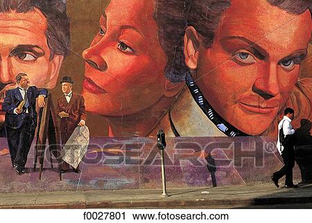 United States, California, Los Angeles, Hollywood, mural by Richard Wyatt View Large Photo Image Stock Image - United States, California, Los Angeles, Hollywood, mural by Richard Wyatt. Fotosearch