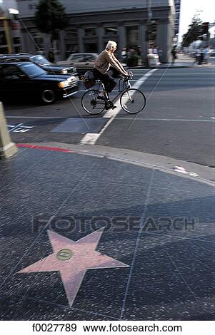 Stock Photo - United States, California, Los Angeles, Hollywood Boulevard, Walk of Fame. Fotosearch