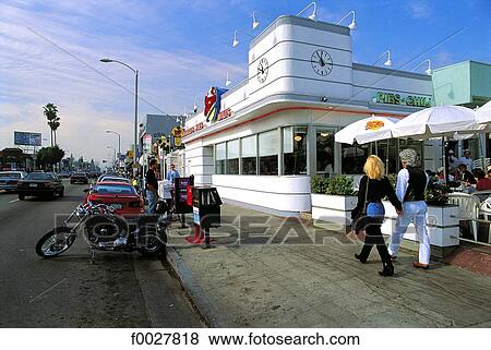 United States, California, Los Angeles, Hollywood, Melrose Avenue View Large Photo Image Stock Photo - United States, California, Los Angeles, Hollywood, Melrose Avenue. Fotosearch