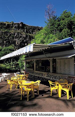 Stock Image - Reunion, a mobile cafe. Fotosearch