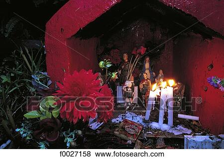 Reunion, altar on roadside consecrated to Saint Expedit View Large Photo Image Stock Photo - Reunion, altar on roadside consecrated to Saint Expedit. Fotosearch