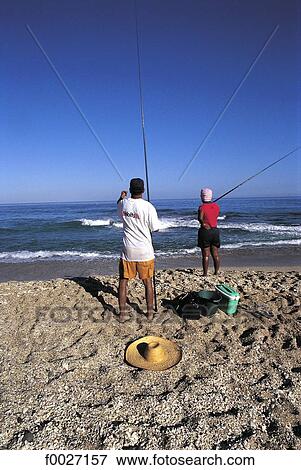 Stock Photo - Reunion, Boucan Canot, fisherrmen. Fotosearch