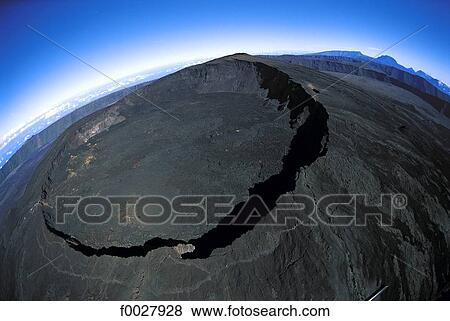Reunion, Piton de la Fournaise volcano, crater View Large Photo Image Stock Photo - Reunion, Piton de la Fournaise volcano, crater. Fotosearch
