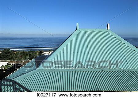 Reunion, roof of a house on seashore View Large Photo Image Stock Photo - Reunion, roof of a house on seashore. Fotosearch