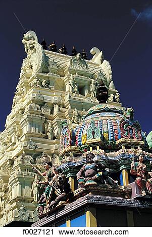 Stock Image - Reunion, Tamil hinduist temple. Fotosearch