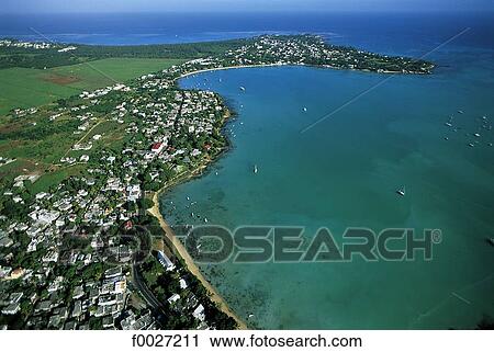 Mauritius, Grand Baie, arerial view View Large Photo Image Stock Image - Mauritius, Grand Baie, arerial view. Fotosearch