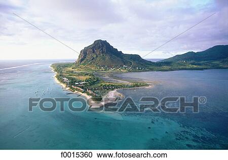 Mauritius, Morne Brabant, aerial view View Large Photo Image Stock Image - Mauritius, Morne Brabant, aerial view. Fotosearch