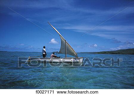Mauritius, Rodrigues, fishermen in a sailing outrigger View Large Photo Image Stock Image - Mauritius, Rodrigues, fishermen in a sailing outrigger. Fotosearch