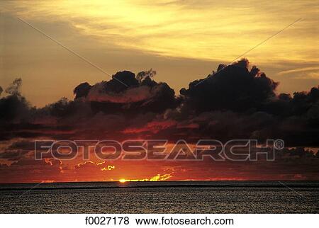 Stock Photo - Mauritius, sunset. Fotosearch