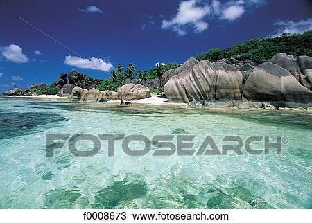 Seychelles, beach and granite rocks View Large Photo Image Stock Image - Seychelles, beach and granite rocks. Fotosearch