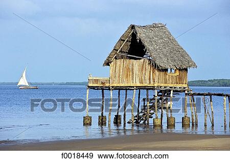 Kenya, Lamu, house on piles View Large Photo Image Stock Photo - Kenya, Lamu, house on piles. Fotosearch