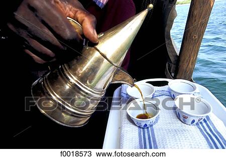 Stock Image - Kenya, Lamu, tea. Fotosearch
