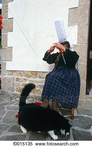 France, Brittany, Pont-L'Abbé, old woman wearing traditional costume View Large Photo Image Stock Photography - France, Brittany, Pont-L'Abbé, old woman wearing traditional costume. Fotosearch