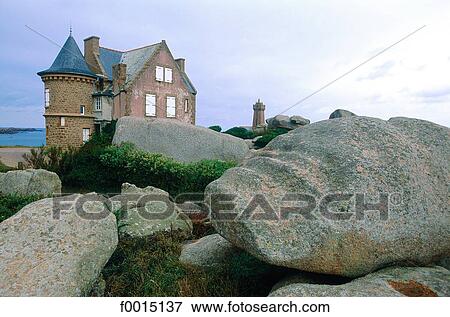 Stock Photo - France, Brittany, the rocks of Ploumanac'h. Fotosearch