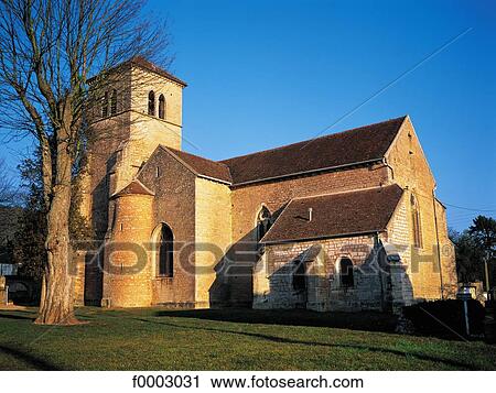Stock Image - France, Burgundy, church. Fotosearch