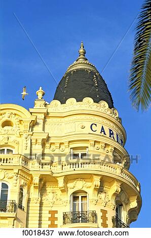 Stock Photo - France, French Riviera, Cannes, the Carlton Hotel. Fotosearch
