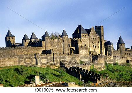 France, Languedoc, Carcassonne, the fortress View Large Photo Image Stock Photography - France, Languedoc, Carcassonne, the fortress. Fotosearch
