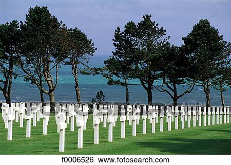 Stock Photograph - France, Normandy, American cemetery. Fotosearch
