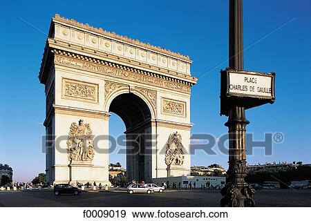 Stock Photo - France, Paris, the Arc of Triumph. Fotosearch