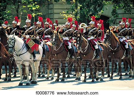 France, Paris, the Republican Guard on Bastille Day View Large Photo Image Stock Photograph - France, Paris, the Republican Guard on Bastille Day. Fotosearch
