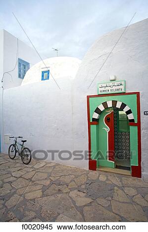 Tunisia, Hammamet, hamman in the medina View Large Photo Image Stock Photography - Tunisia, Hammamet, hamman in the medina. Fotosearch
