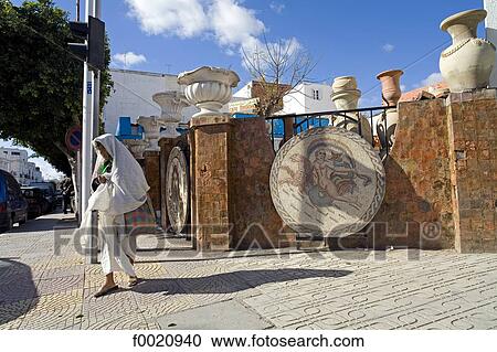 Stock Image - Tunisia, Nabeul, souk, ancient objects. Fotosearch