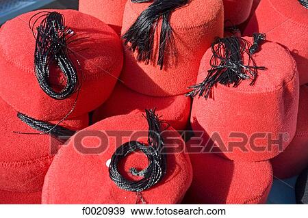 Tunisia, Nabeul, souk, chechias View Large Photo Image Stock Photo - Tunisia, Nabeul, souk, chechias. Fotosearch